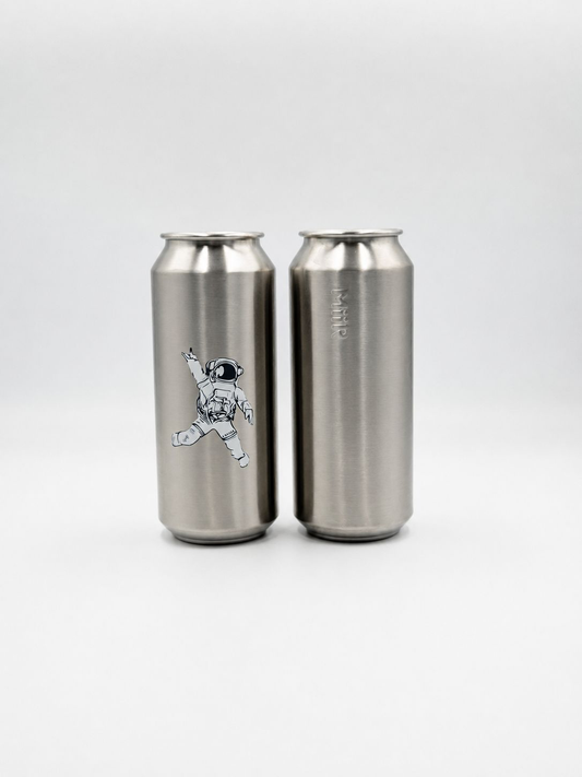 LEUNE x MiiR stainless steel pint cup with astronaut graphic