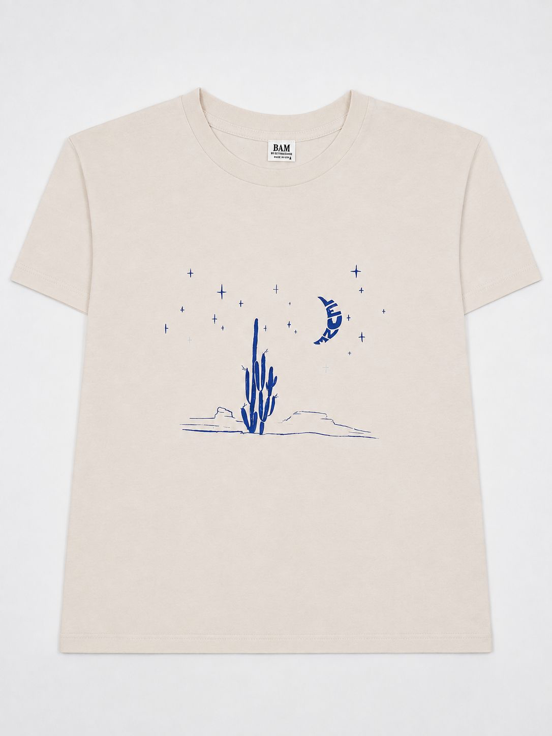 LEUNE Womens Starry Night tee with cactus and moon print