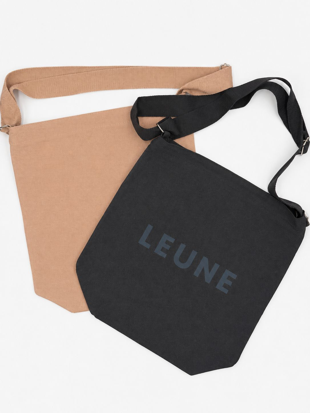 LEUNE Tote Bags in Terri Cloth and Dark Gray